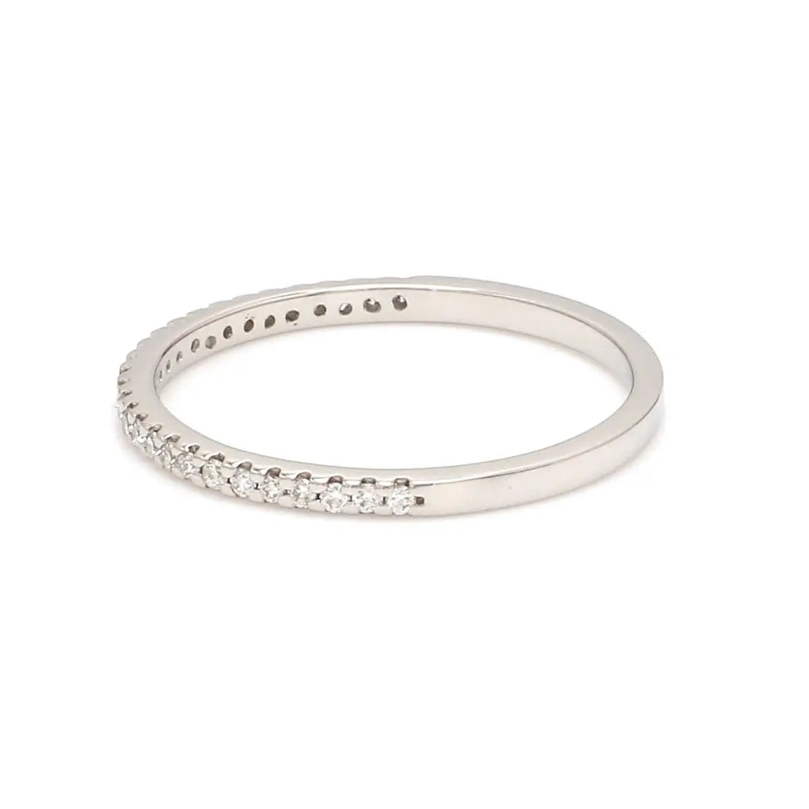 Thin Half Eternity Diamond Ring in Platinum JL PT 284   Jewelove