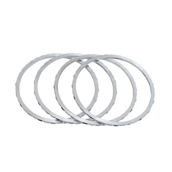 Thin Platinum Bangles with Alternate Enamel & Round Cut Diamond Texture JL PTB 629   Jewelove.US
