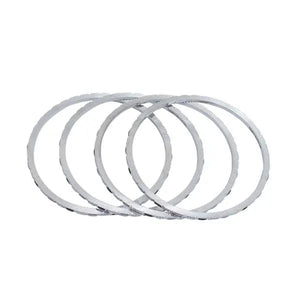 Thin Platinum Bangles with Alternate Enamel & Round Cut Diamond Texture JL PTB 629   Jewelove.US