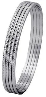 Load image into Gallery viewer, Thin Platinum Bangles with Diamond Cut SJ PTB 314  Set-of-4 Jewelove.US
