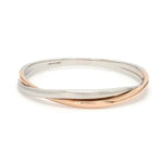 Load image into Gallery viewer, Thin Platinum &amp; Rose Gold Fusion Ring for Women JL PT 335   Jewelove.US
