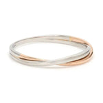 Load image into Gallery viewer, Thin Platinum &amp; Rose Gold Fusion Ring for Women JL PT 335   Jewelove.US
