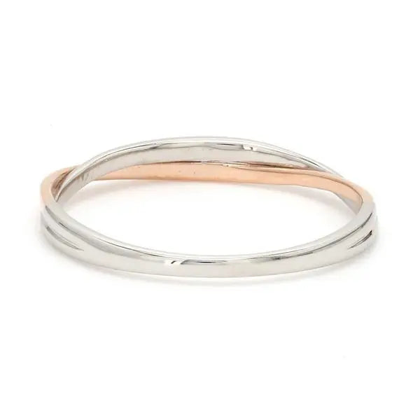 Thin Platinum & Rose Gold Fusion Ring for Women JL PT 335   Jewelove.US
