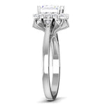 Load image into Gallery viewer, Thorny Flower - 1 Carat Princess Cut Halo Platinum Solitaire Ring JL PT 6604   Jewelove.US
