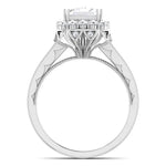 Load image into Gallery viewer, Thorny Flower - 1 Carat Princess Cut Halo Platinum Solitaire Ring JL PT 6604   Jewelove.US
