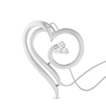 Load image into Gallery viewer, Three Diamond Platinum Heart Pendant JL PT P 8077   Jewelove.US
