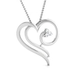 Load image into Gallery viewer, Three Diamond Platinum Heart Pendant JL PT P 8077   Jewelove.US
