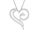 Load image into Gallery viewer, Three Diamond Platinum Heart Pendant JL PT P 8077   Jewelove.US
