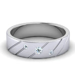 Load image into Gallery viewer, Three Diamond Platinum Love Bands with Slanting Lines JL PT 646  Men-s-Ring-only Jewelove.US
