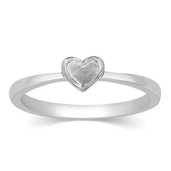 Tiny Heart Shape Plain Platinum Ring for Women JL PT 333   Jewelove.US