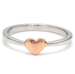 Load image into Gallery viewer, Tiny Heart Shape Platinum Rose Gold Fusion Ring for Women JL PT 628   Jewelove.US
