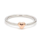 Load image into Gallery viewer, Tiny Heart Shape Platinum Rose Gold Fusion Ring for Women JL PT 628   Jewelove.US
