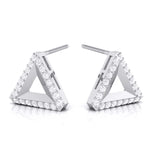 Load image into Gallery viewer, Triangle Designer Platinum Diamond Earrings JL PT E ST 10   Jewelove.US
