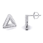 Load image into Gallery viewer, Triangle Designer Platinum Diamond Earrings JL PT E ST 10   Jewelove.US
