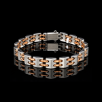 Load image into Gallery viewer, Men of Platinum | 8.25mm Platinum 18k Rose Gold Bracelet for Men JL PTB 1361
