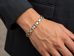 Load image into Gallery viewer, Men of Platinum | 7.25mm Platinum Rose Gold Bracelet for Men JL PTB 1367
