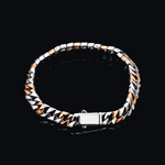 Load image into Gallery viewer, Men of Platinum | 7mm Platinum Rose Gold Cuban Bracelet for Men JL PTB 1360
