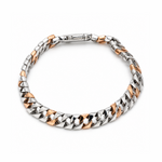 Load image into Gallery viewer, Men of Platinum | 7mm Platinum Rose Gold Cuban Bracelet for Men JL PTB 1360

