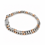 Load image into Gallery viewer, Men of Platinum | 7mm Platinum Rose Gold Cuban Bracelet for Men JL PTB 1360
