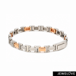 Load image into Gallery viewer, Men of Platinum | 6.75mm Platinum 18K Rose Gold Bracelet for Men JL PTB 1369
