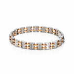 Load image into Gallery viewer, Men of Platinum | 8.25mm Platinum 18k Rose Gold Bracelet for Men JL PTB 1361
