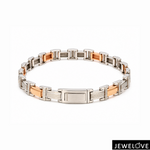 Load image into Gallery viewer, Men of Platinum | 6.75mm Platinum 18K Rose Gold Bracelet for Men JL PTB 1369
