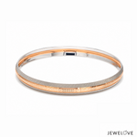 Load image into Gallery viewer, 8mm Platinum Rose Gold Kada for Men JL PTB 1383
