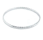 Load image into Gallery viewer, Uni-Sex Platinum Bangle with Inclined Lines JL PTB 818   Jewelove.US
