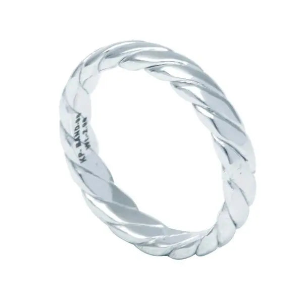 UniSex Plain Platinum Band with Slanting Cuts JL PT 488   Jewelove.US