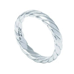 Load image into Gallery viewer, UniSex Plain Platinum Band with Slanting Cuts JL PT 488   Jewelove.US
