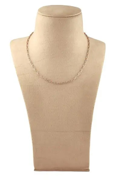 UniSex Platinum & Rose Gold Chain with Rectangular Links JL PT 733   Jewelove.US