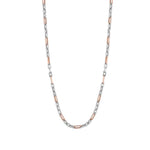 Load image into Gallery viewer, UniSex Platinum &amp; Rose Gold Chain with Triple Rectangular Links JL PT 735   Jewelove.US
