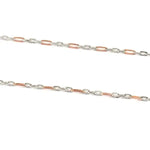 Load image into Gallery viewer, UniSex Platinum &amp; Rose Gold Chain with Triple Rectangular Links JL PT 735   Jewelove.US
