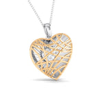 Load image into Gallery viewer, Unique Platinum &amp; Rose Gold Heart Pendant with Diamonds JL PT P 8102   Jewelove.US
