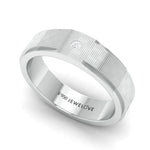 Load image into Gallery viewer, Unique Texture Platinum Ring with Single Diamond JL PT 666   Jewelove.US
