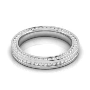 Uniquely Textured Platinum Couple Rings Eternity Style JL PT 528   Jewelove.US