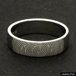 Load image into Gallery viewer, Customized Fingerprint Engraved Platinum Rings for Couples JL PT 270
