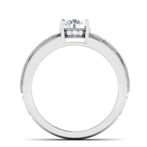 1.50-Carat Lab Grown Solitaire Diamond Designer Platinum Ring JL PT LG G 6847-C