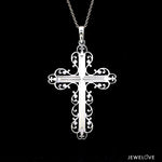Load image into Gallery viewer, Designer Platinum Cross Pendant JL PT P 243-B
