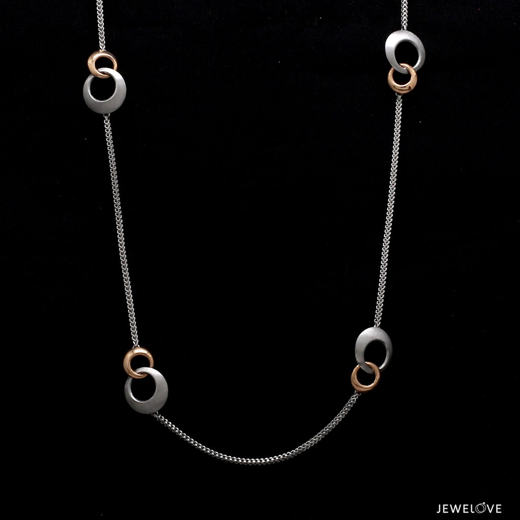 Platinum Rose Gold Chain JL PT CH 1090   Jewelove.US