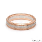 Load image into Gallery viewer, Milgrain Edge Platinum &amp; Rose Gold Couple Rings JL PT 636-A
