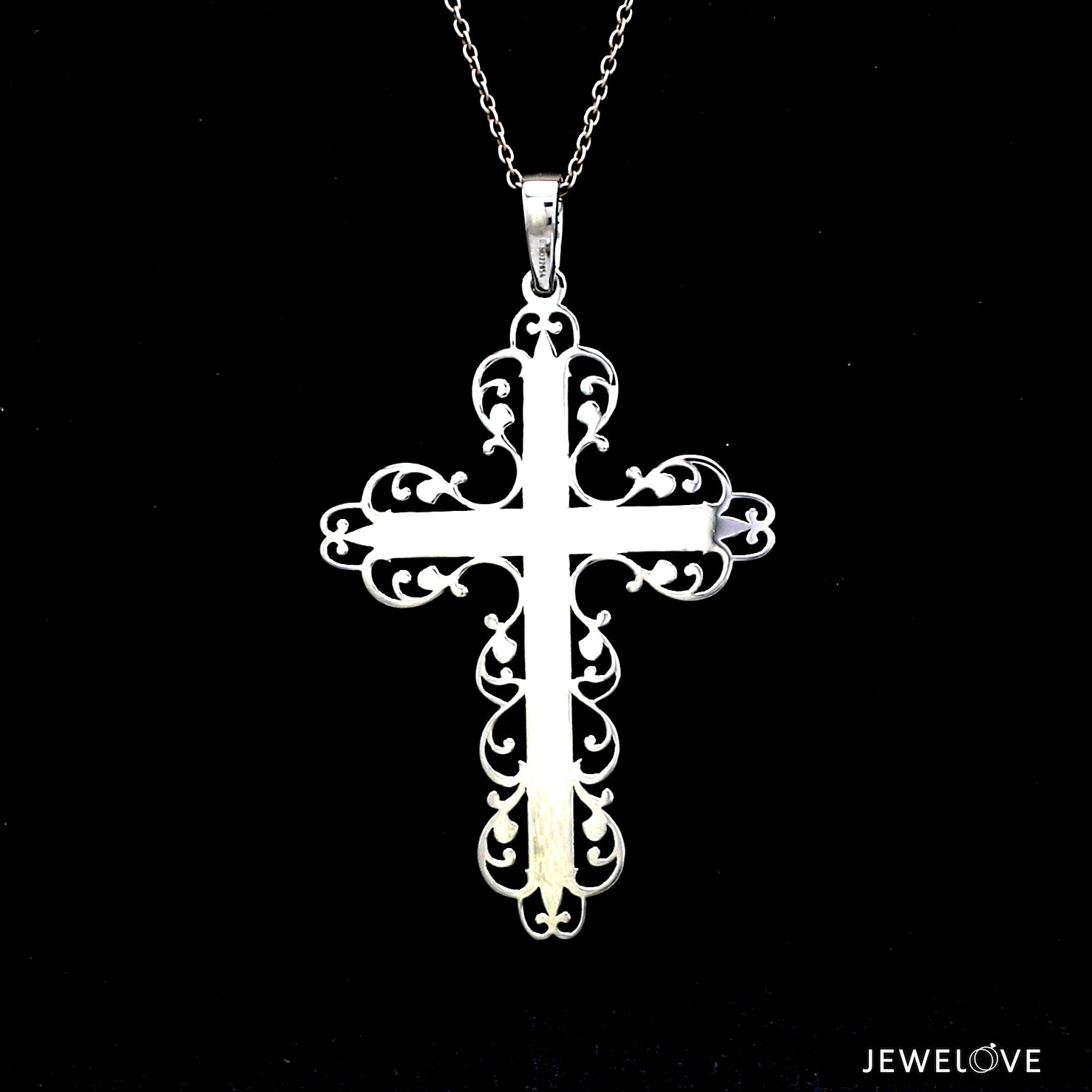 Designer Platinum Cross Pendant JL PT P 243-B