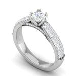 Load image into Gallery viewer, 70-Pointer Lab Grown Solitaire Diamond Split Shank Platinum Ring JL PT RP RD LG G 159-A
