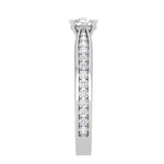 Load image into Gallery viewer, 2-Carat Lab Grown Solitaire Diamond Shank Platinum Engagement Ring JL PT RP RD LG-143-B
