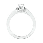 Load image into Gallery viewer, 70-Pointer Lab Grown Solitaire Platinum Ring with Diamond Accents JL PT LG G 672-A
