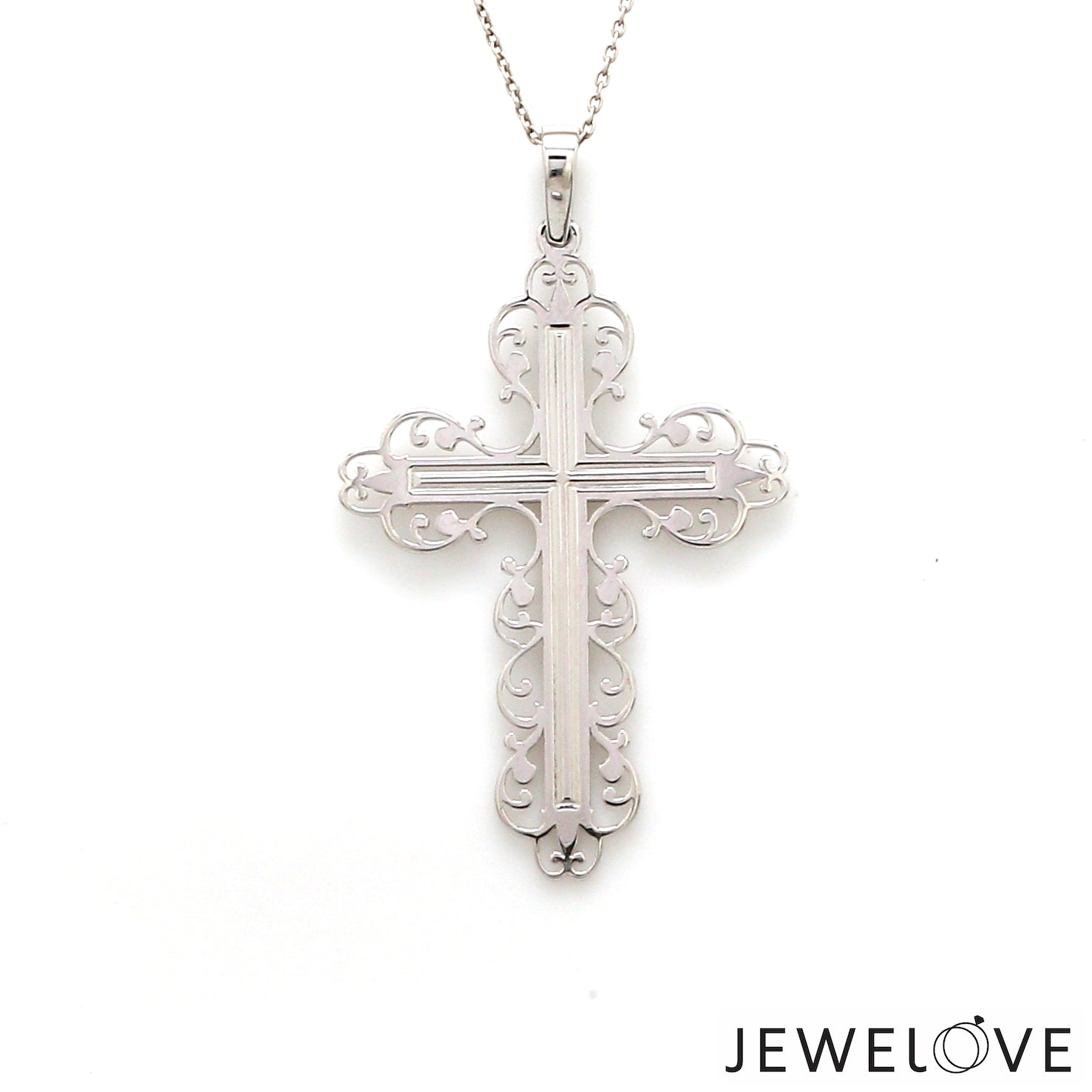 Designer Platinum Cross Pendant JL PT P 243-B