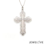 Load image into Gallery viewer, Designer Platinum Cross Pendant JL PT P 243-B
