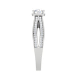 Load image into Gallery viewer, 1-Carat Lab Grown Solitaire Diamond Split Shank Platinum Ring JL PT RP RD LG 165-B
