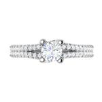 Load image into Gallery viewer, 50-Pointer Solitaire Diamond Split Shank Platinum Ring JL PT RP RD 182-A
