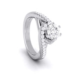 Load image into Gallery viewer, Curvy Platinum 30-Pointer Solitaire Engagement Ring for Women JL PT G 110   Jewelove.US
